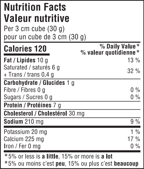 Nutrition Facts Label