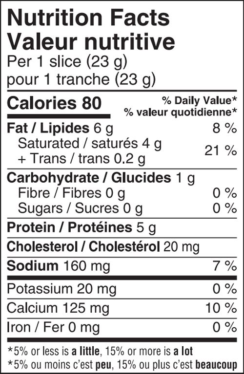 Nutrition Facts Label